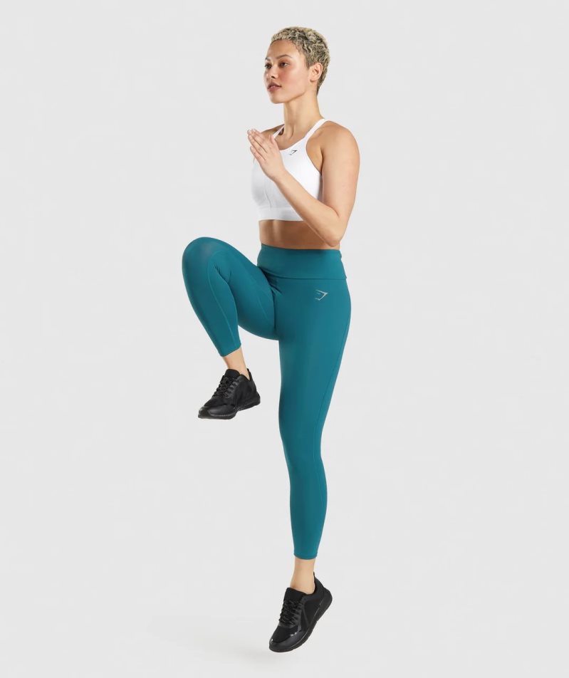 Legginsy Gymshark Speed Damskie Turkusowe | PL 590PAE